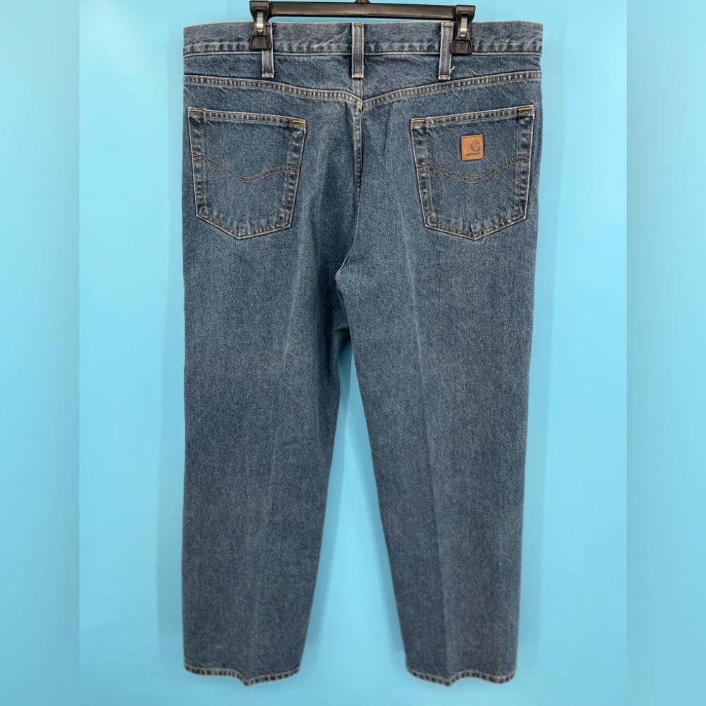 Men’s Carhartt Relaxed Fit‎ Classic Blue Denim Jeans Sz 38x30 Wide Leg